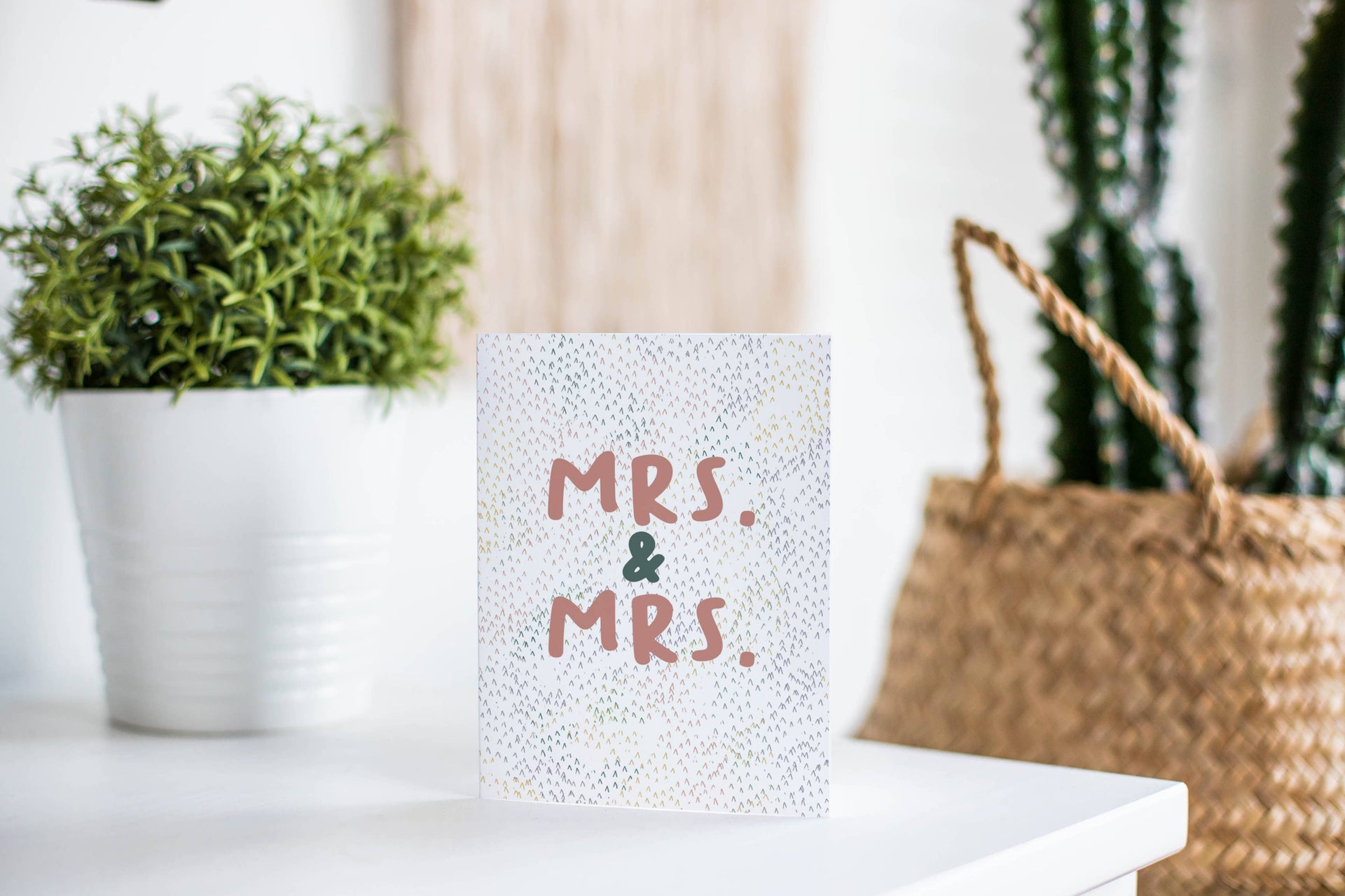Mrs. and Mrs. LGBTQ Same Sex Wedding Card