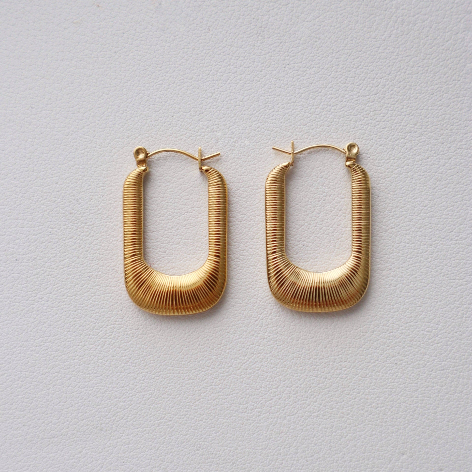 Luna Hoops | Gold Textured Hoop earrings