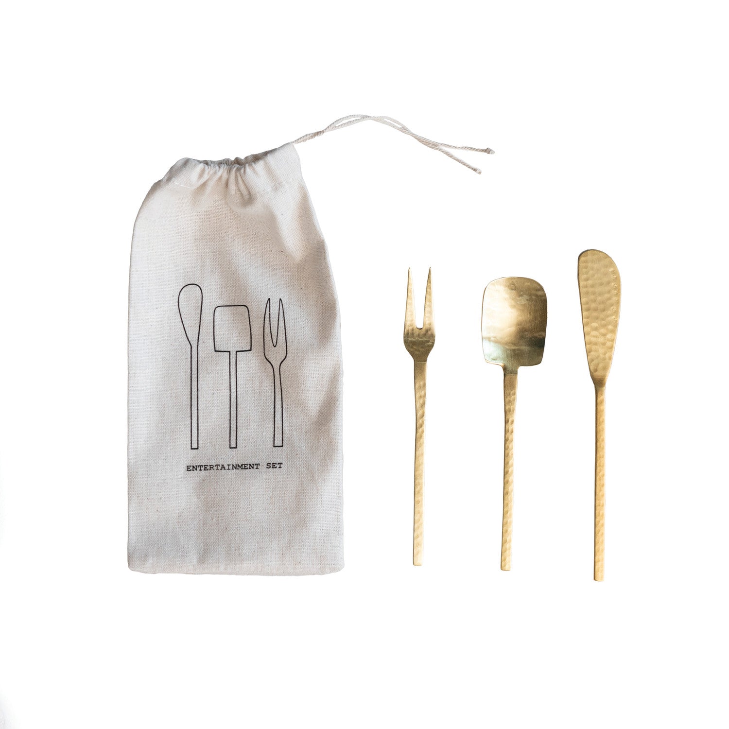Gold Finish Appetizer Utensils