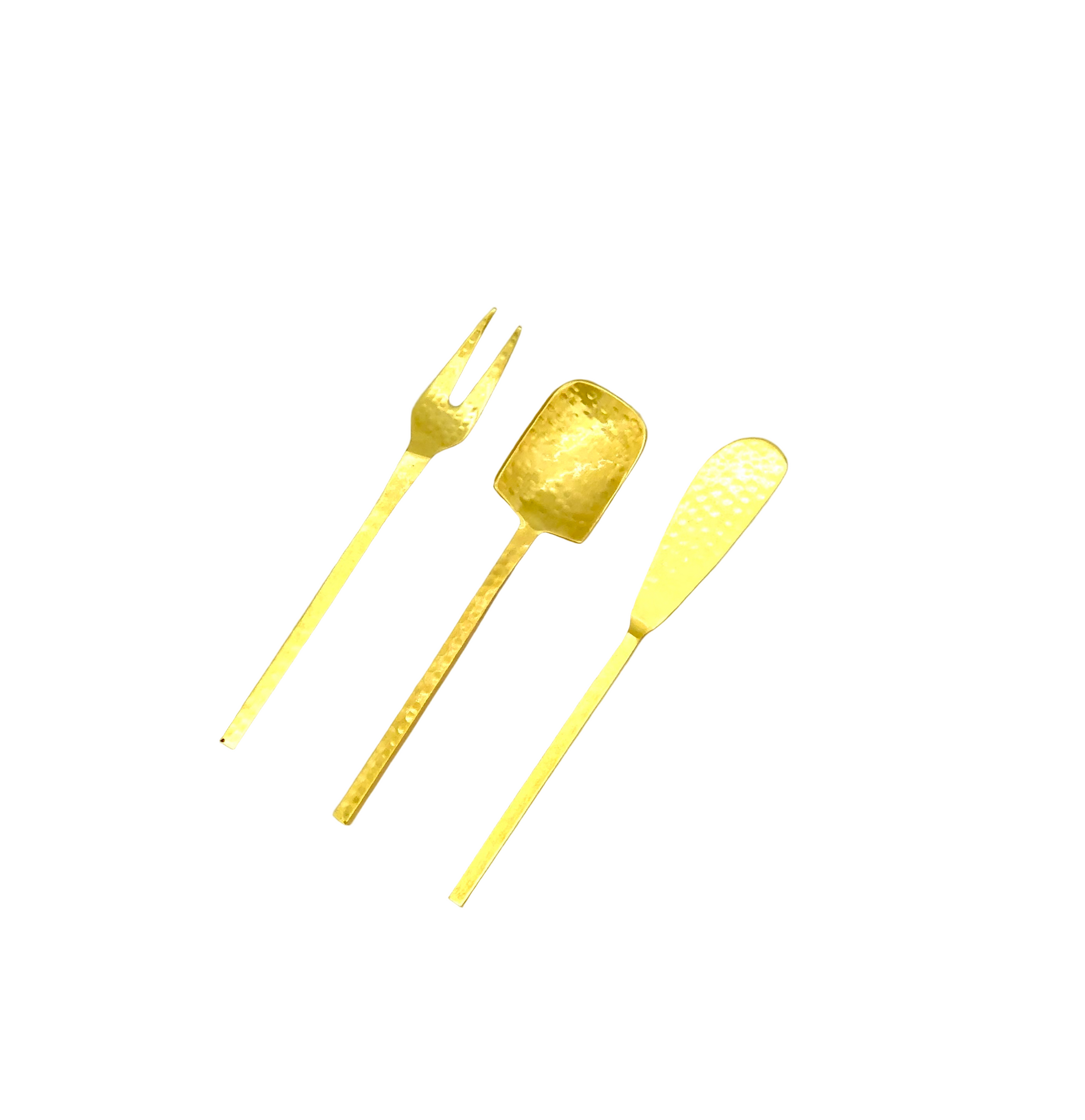 Gold Finish Appetizer Utensils