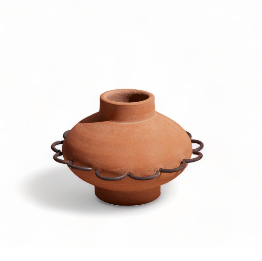 Eli Terracotta Vessel by Diego Olivero Studio