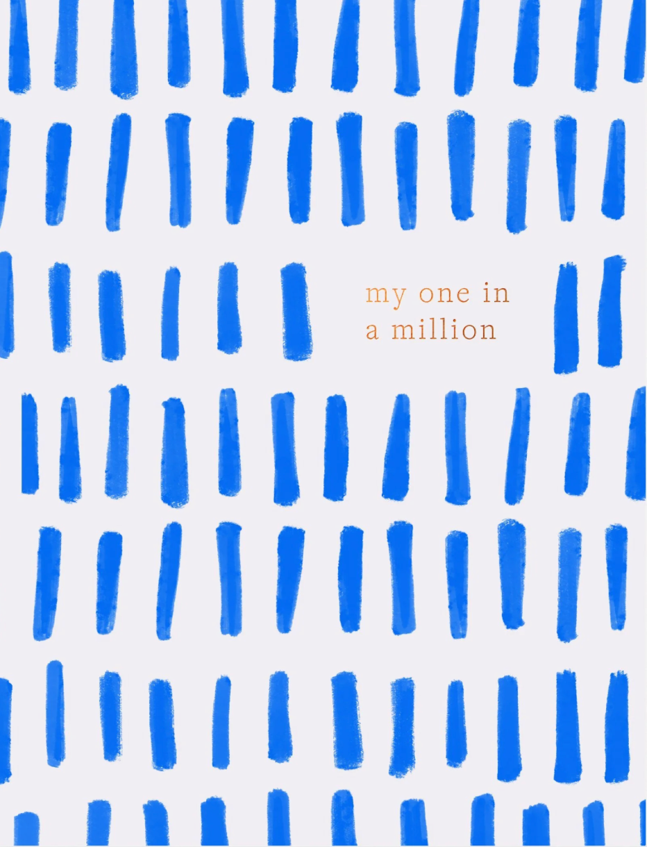 One In A Million Blue Dashes Card