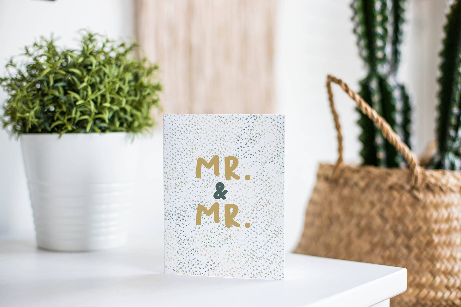 Mr. and Mr. LGBTQ Same Sex Wedding Card