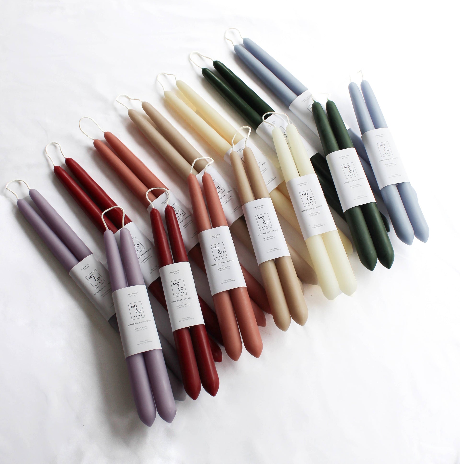 100% Beeswax Dipped Taper Candles 14"