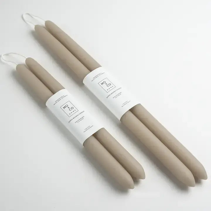 100% Beeswax Dipped Taper Candles 14"