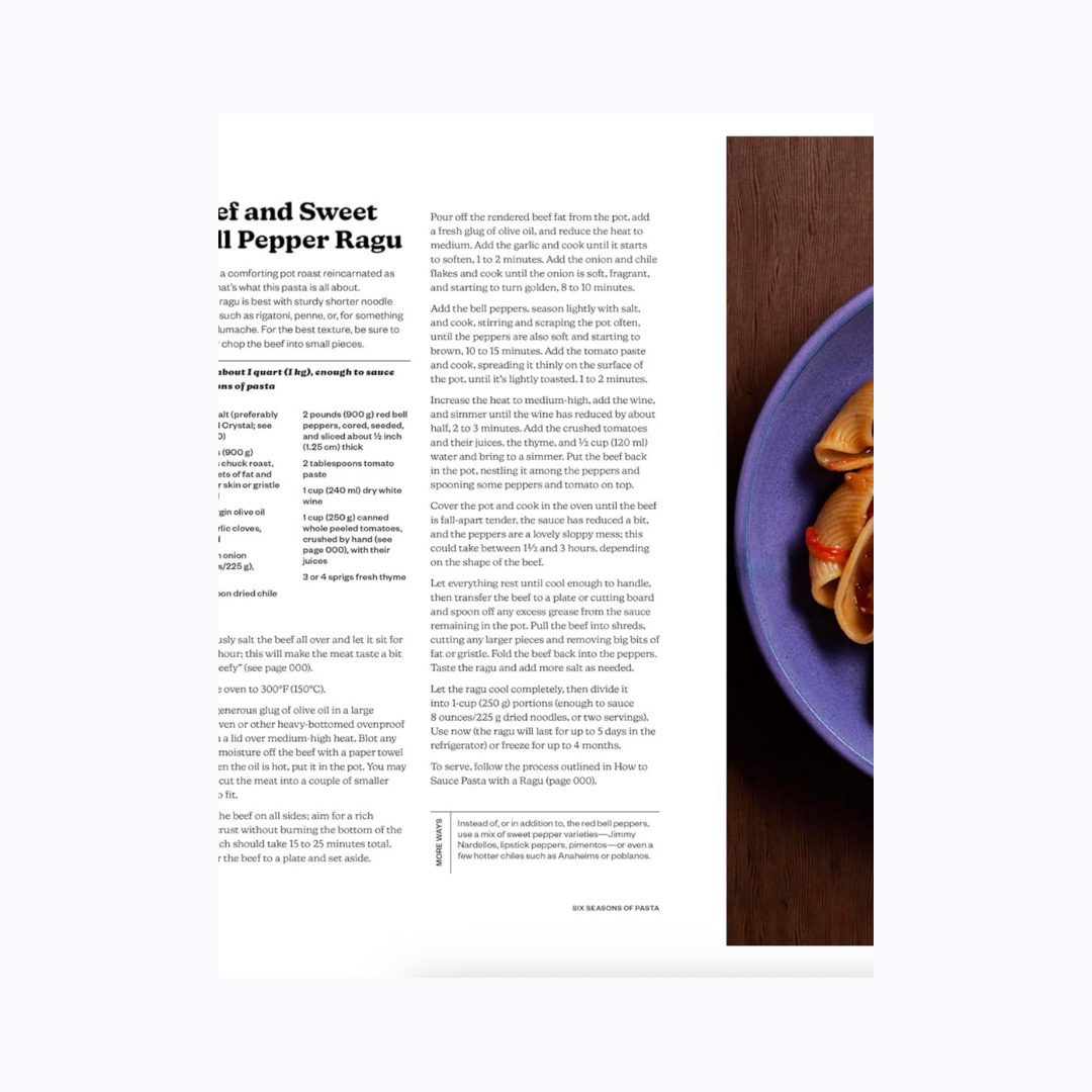 Six Seasons of Pasta