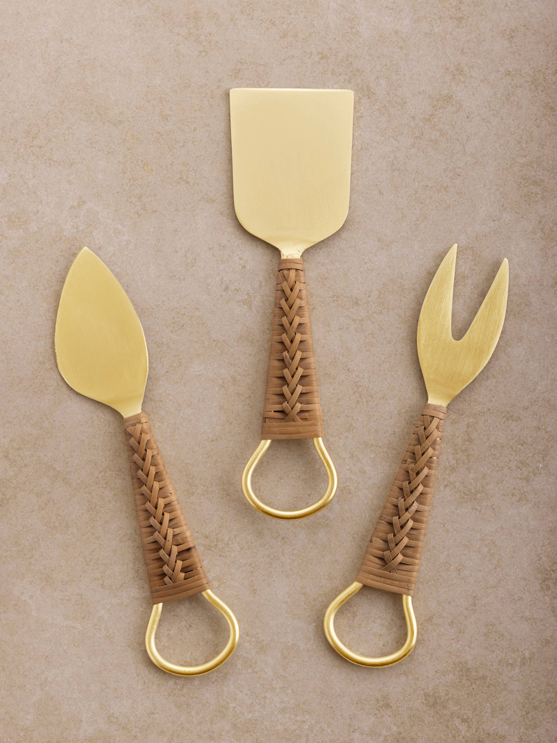 Helsinki Cheese Knives, Set of 3 - GAURI KOHLI