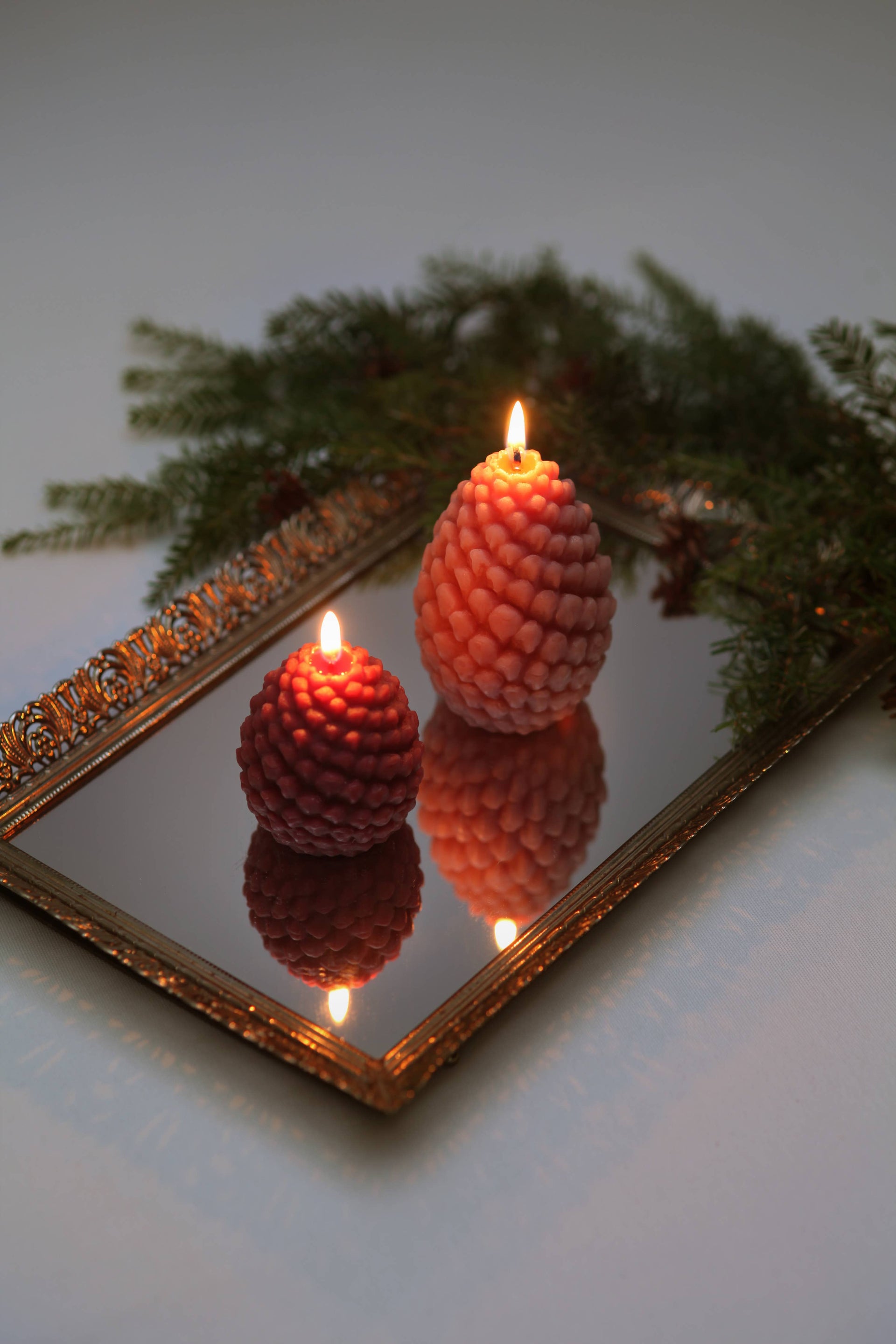 Sculpted Beeswax Pine Cone Candle | 2 Sizes