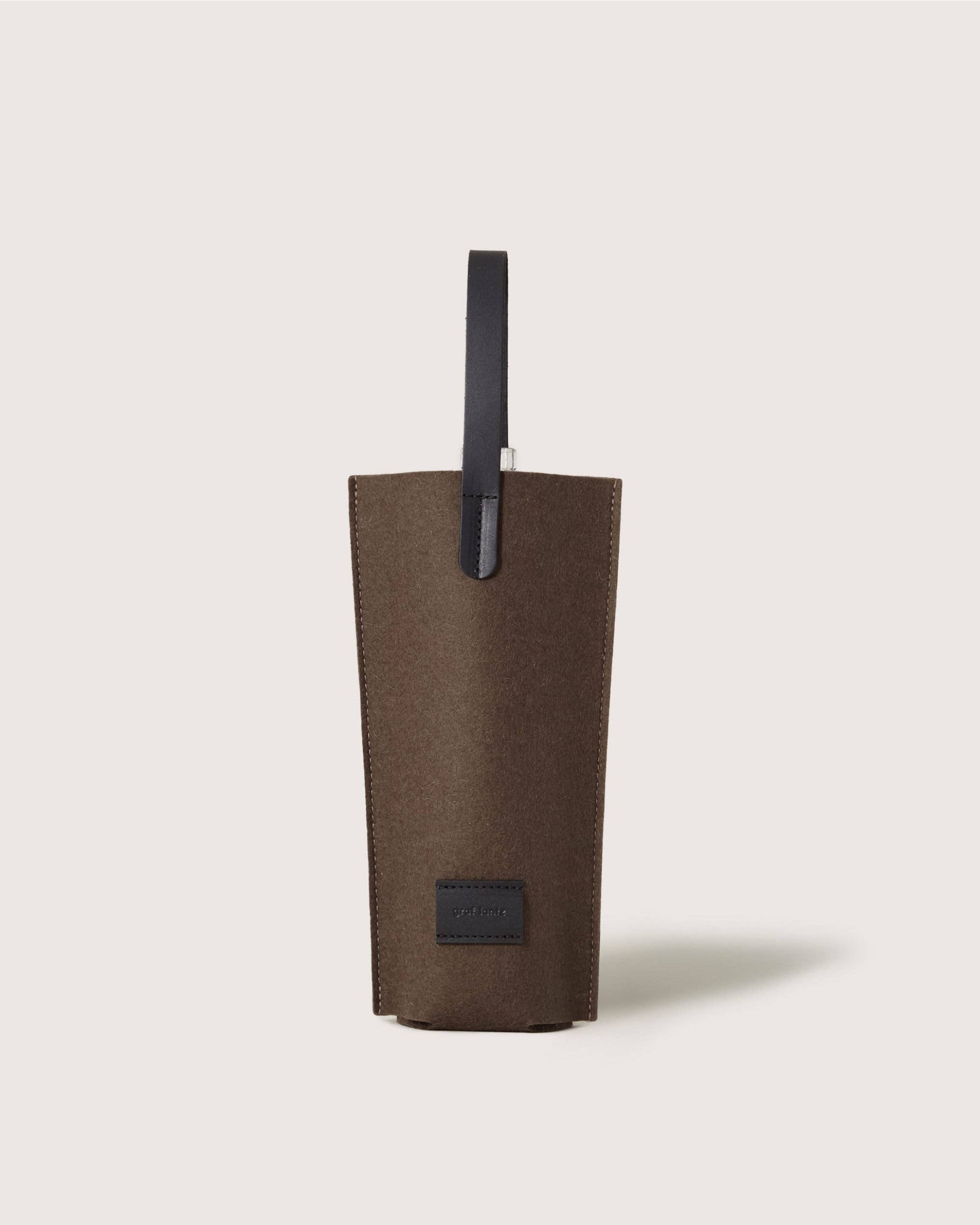 Hana Merino Wool Bottle Bag - Tobacco Black