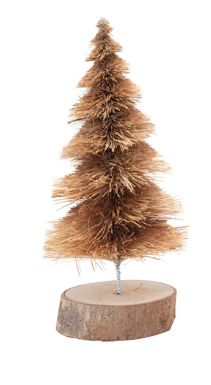 Sisal Bottle Brush Tree, Brown Ombre