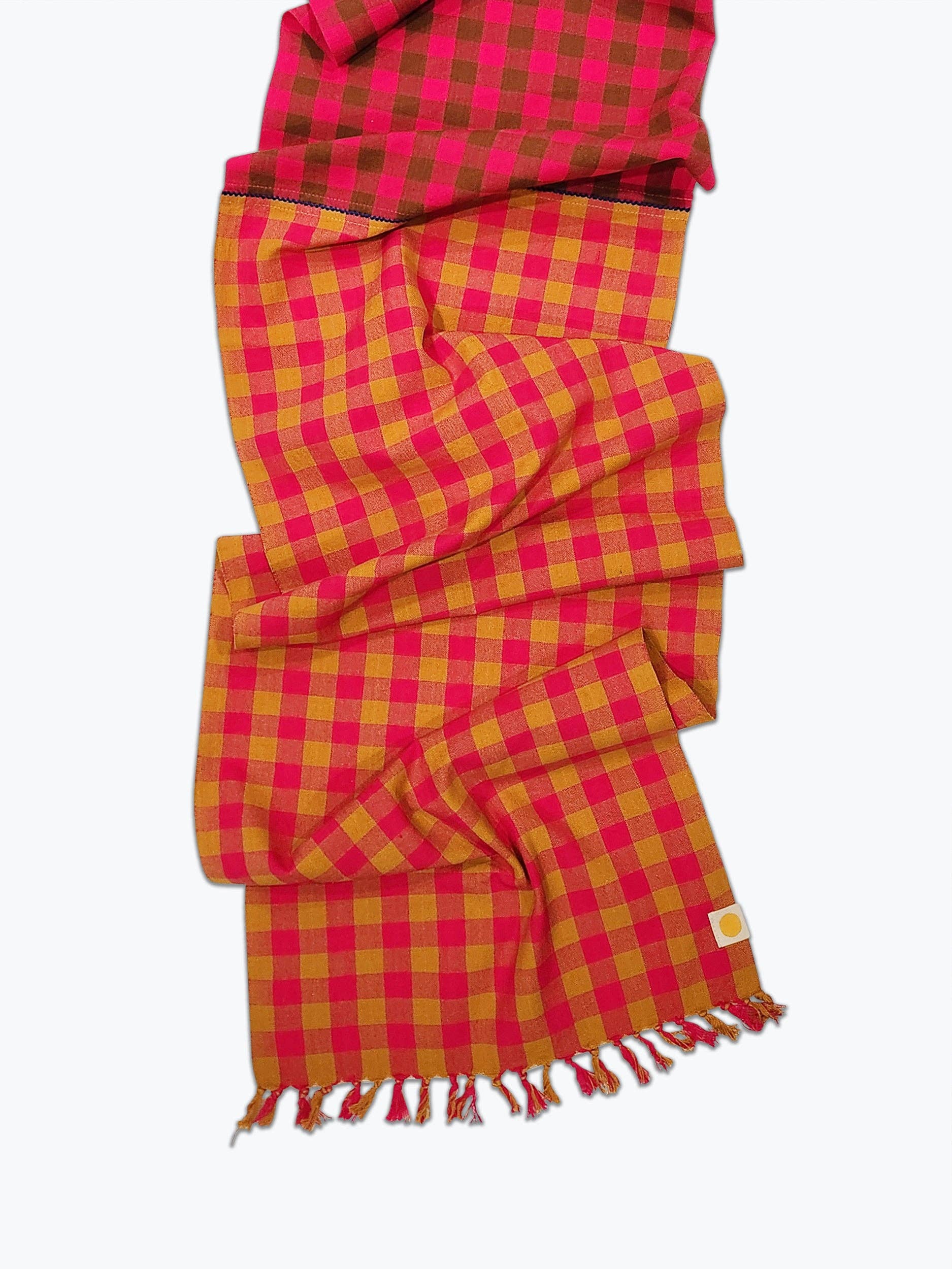 Chunky Plaid Table Runner - Dahlia - All Roads