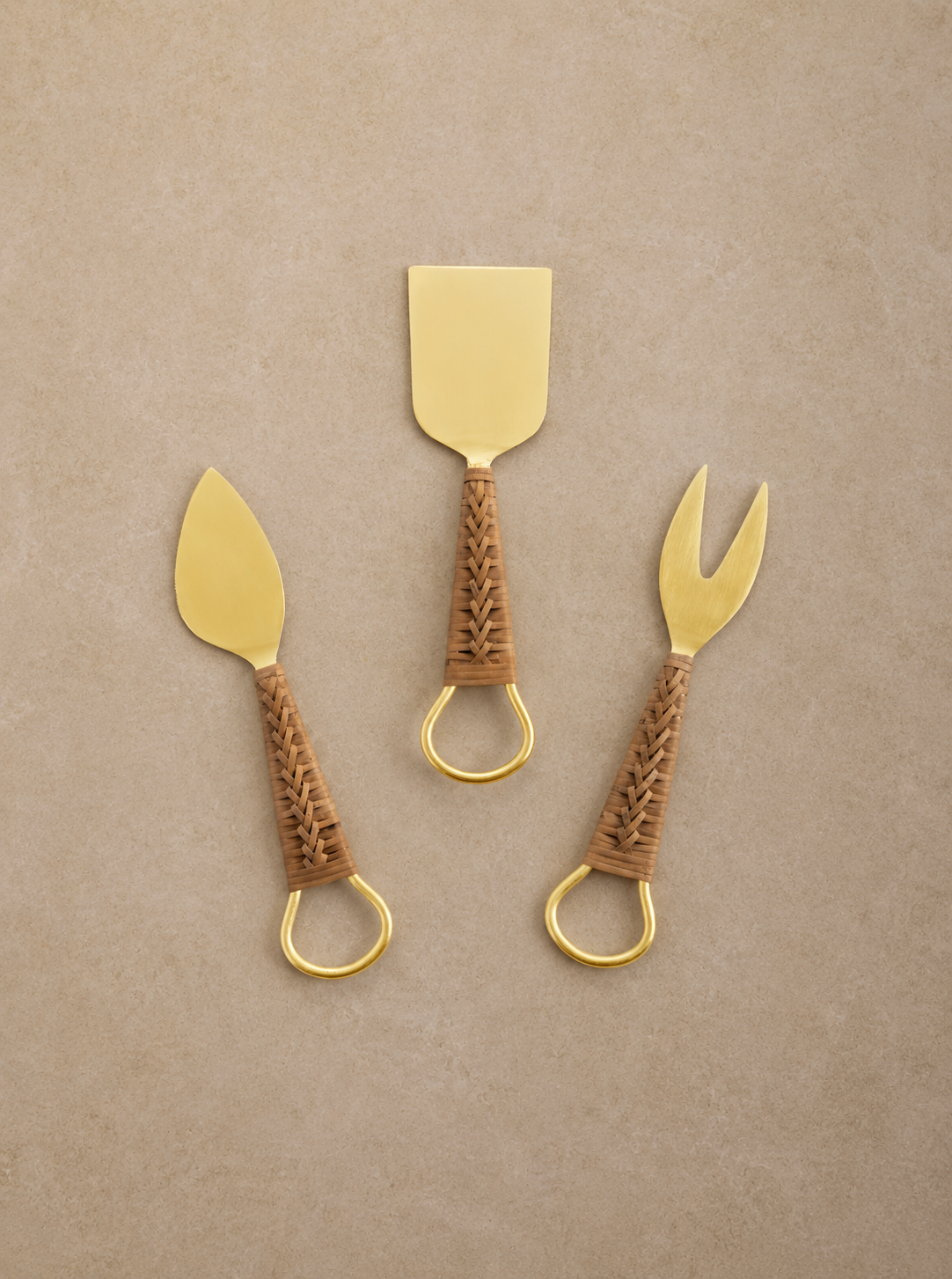 Helsinki Cheese Knives, Set of 3 - GAURI KOHLI