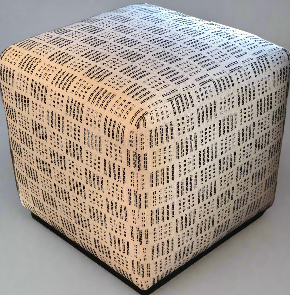 NORWALK - Ottoman- Black&White