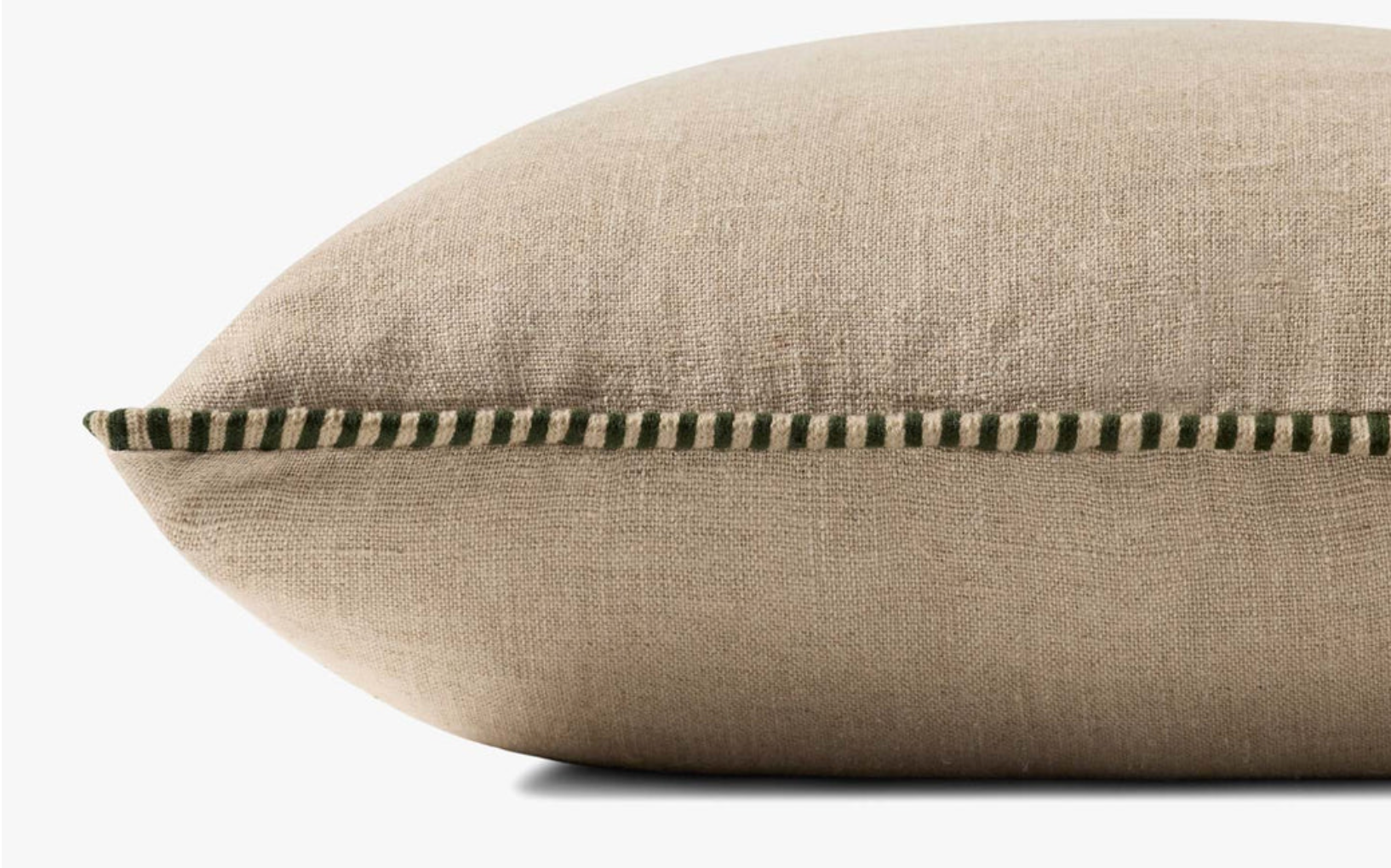 "Green" Beige Pillow 22 x 22 - Loloi