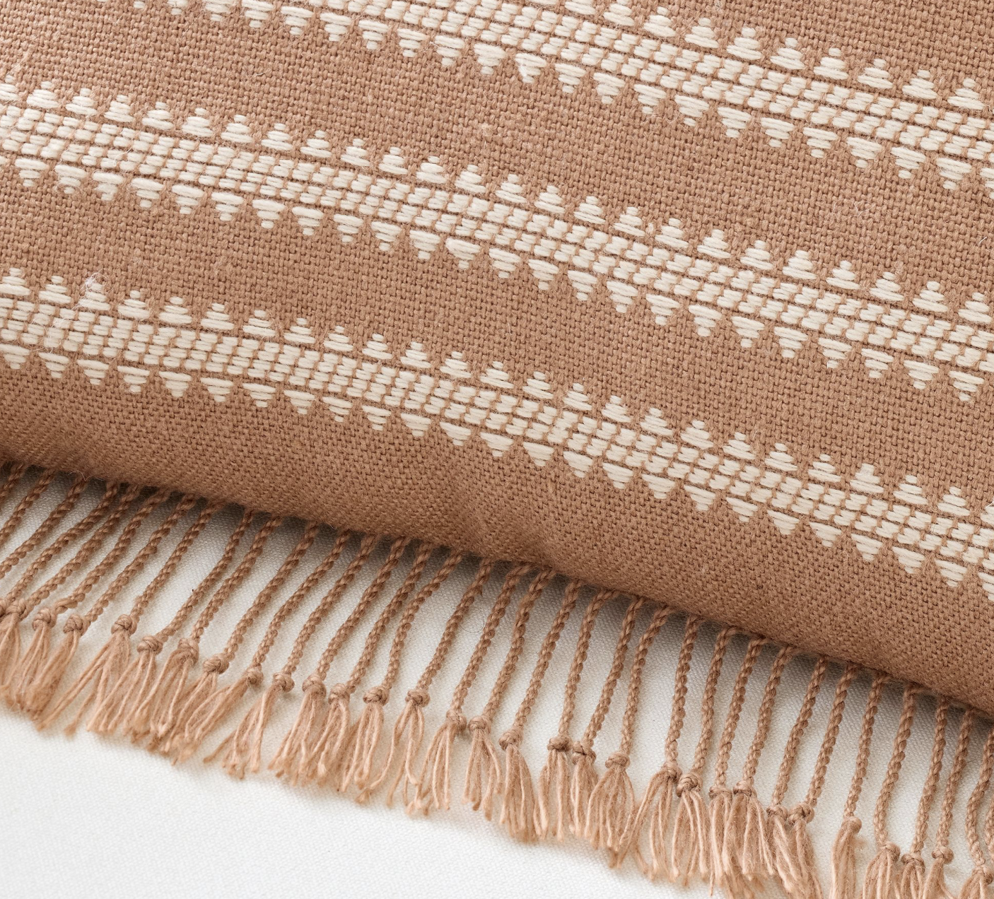 Clemente Woven Striped Outdoor Pillow Blush- Pottery Barn