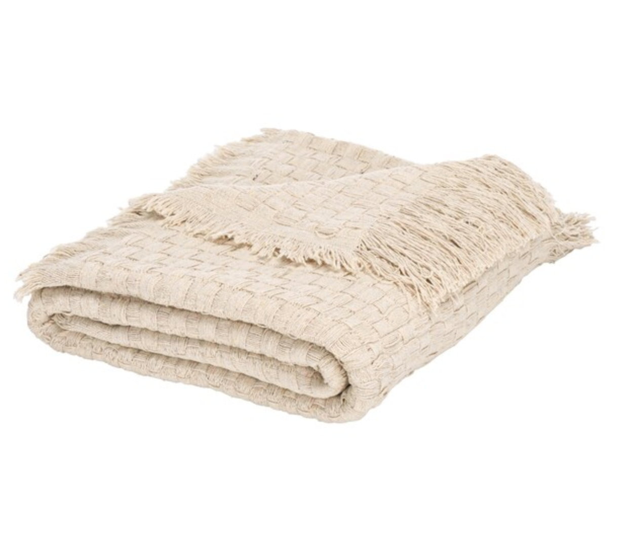 INAYA Ivory Cotton Throw- Safavieh