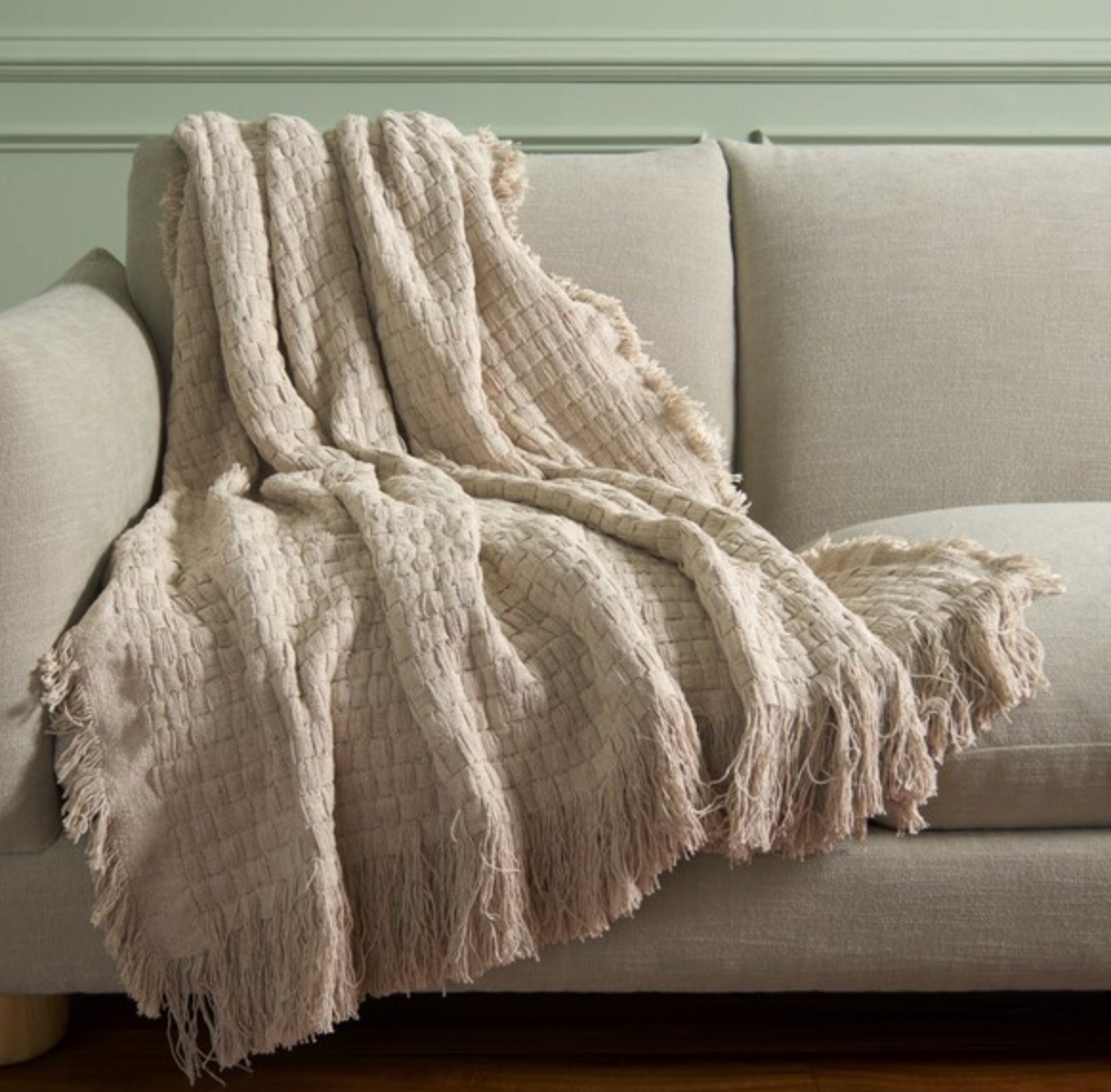 INAYA Ivory Cotton Throw- Safavieh
