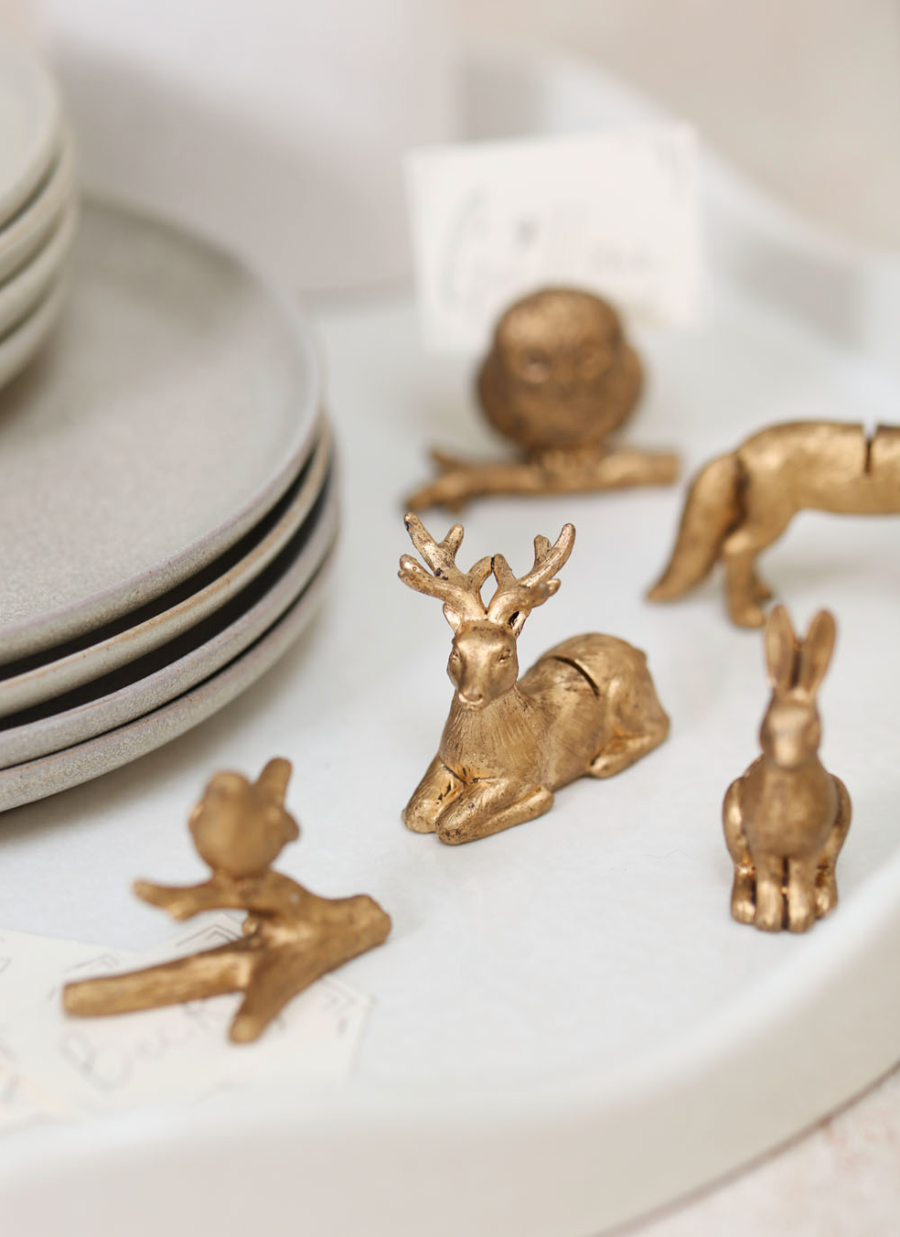 Enchanted Critter Name Card Holder / Deer