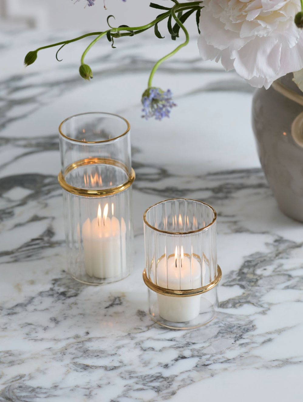 Glass votive candle holder- Small