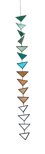 Teal &Neutral Chain Stained Glass