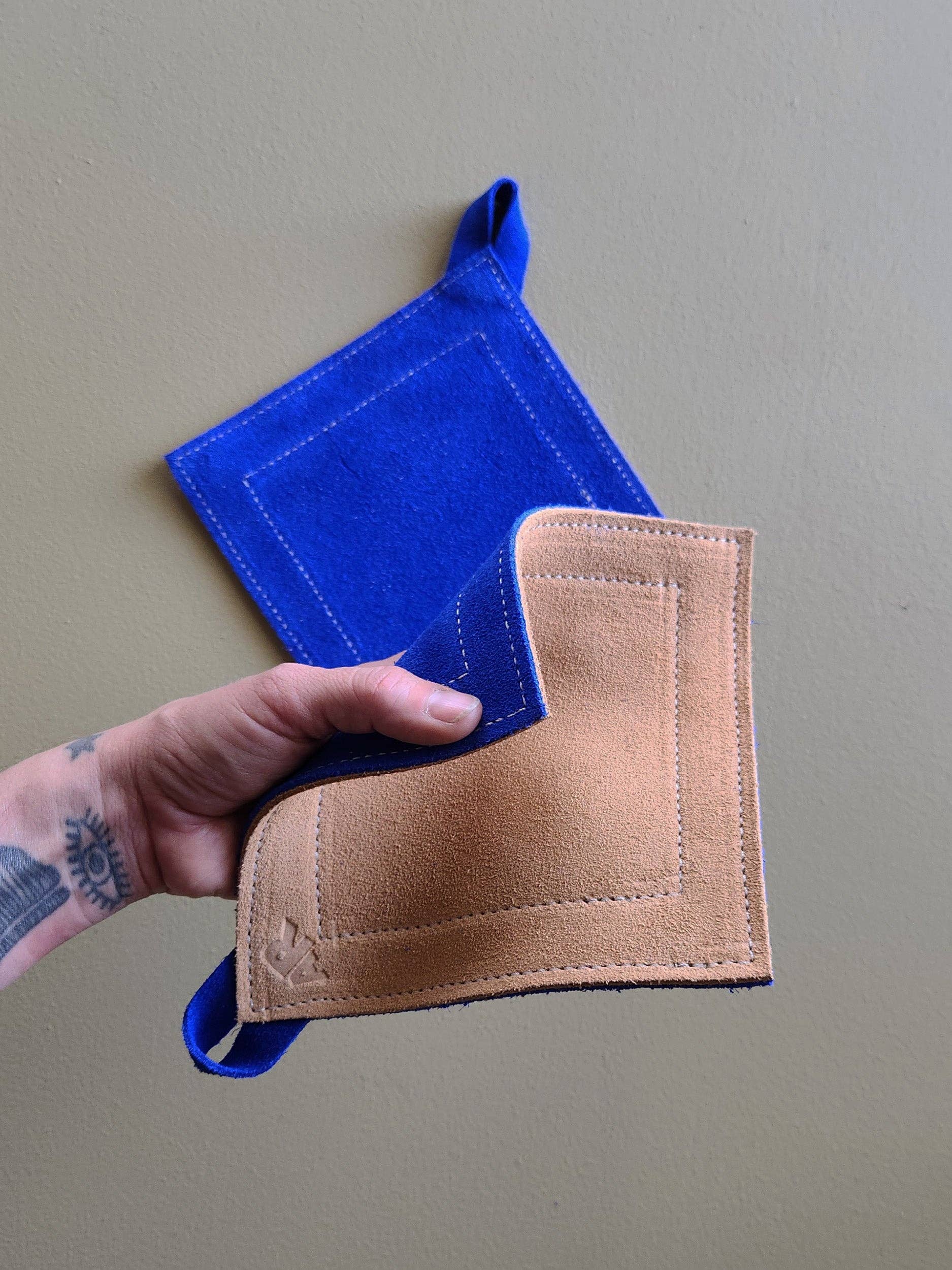 Suede Potholder - Cobalt - All Roads
