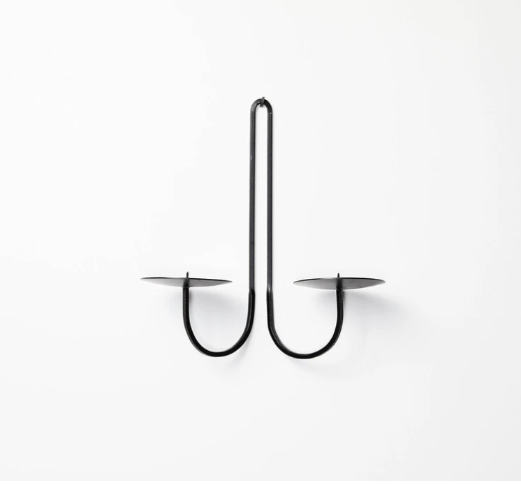 Candle Holder- Iron/ Gold Two Arm