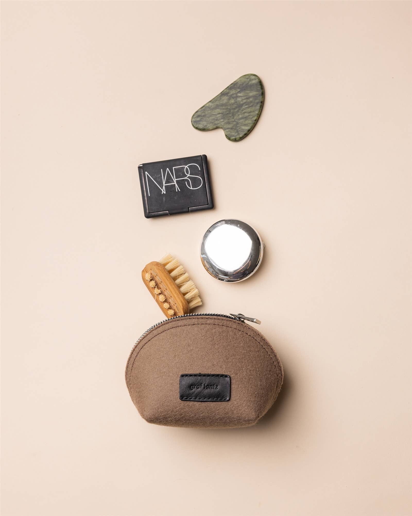 Pochi Merino Wool Small Pouch-Cumin