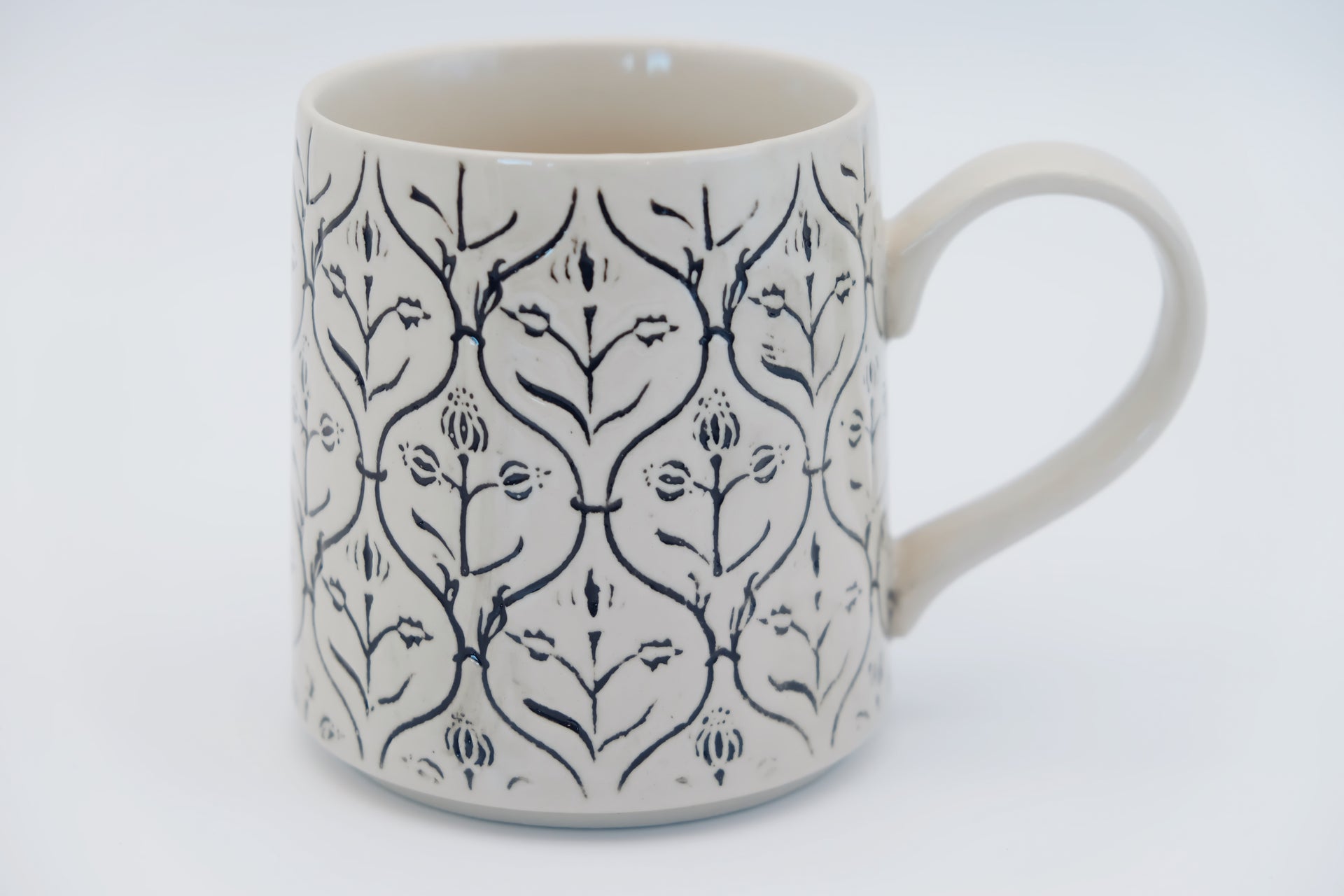 Hand-Stamped Mug with Pattern