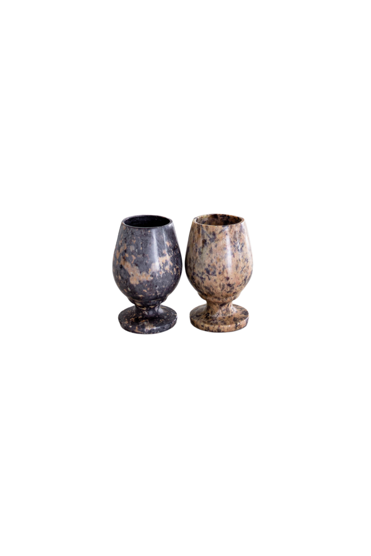 Brown Soapstone Shot Glasses