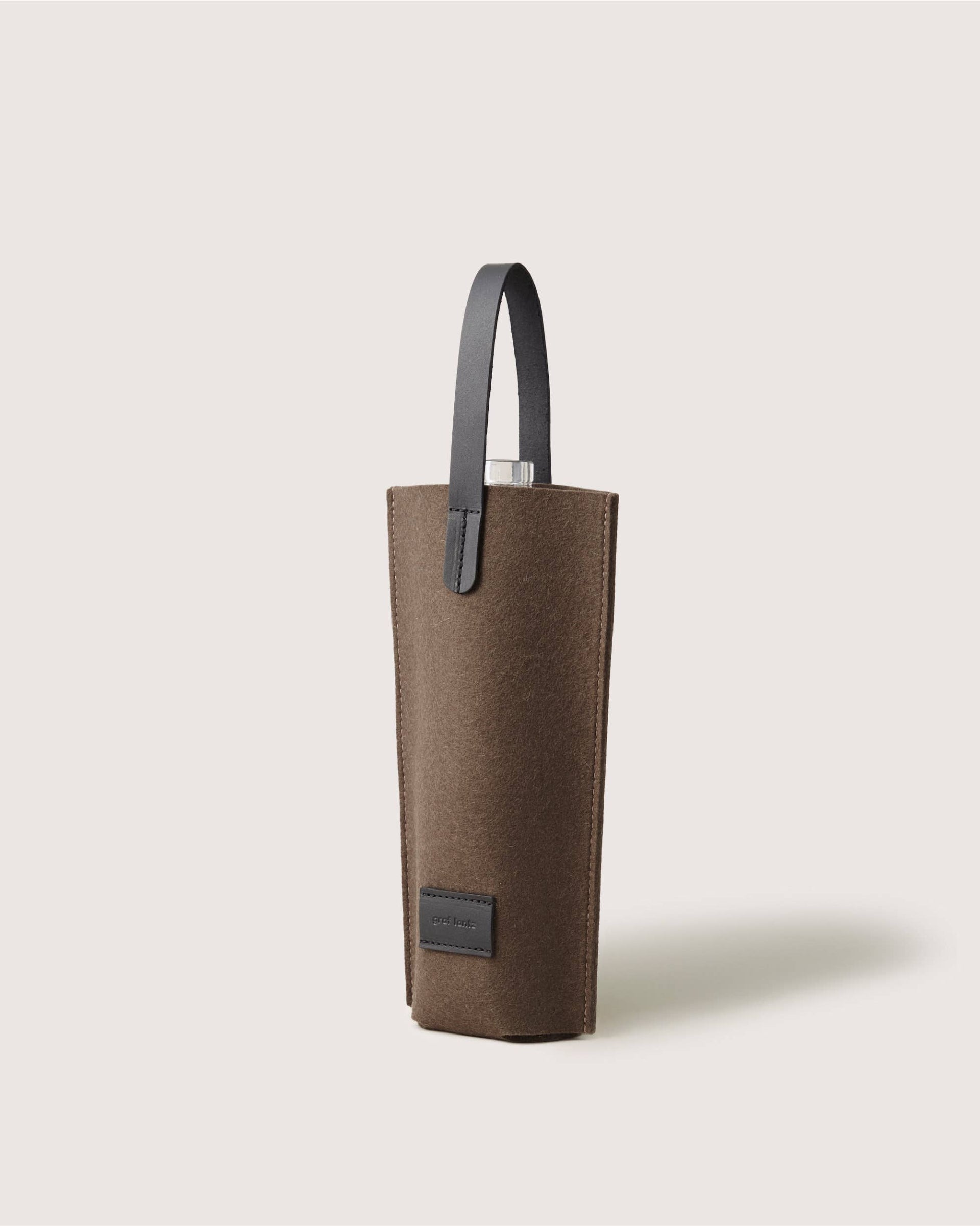 Hana Merino Wool Bottle Bag - Tobacco Black