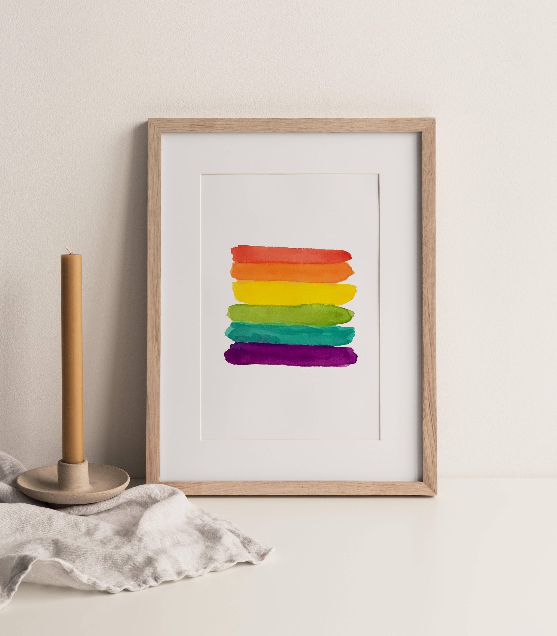 LGBTQ Pride Flag Watercolor Art Print